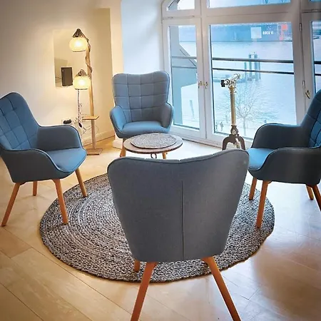 Appartamento Loft-Panoramablick-Hafen & Elbe! Amburgo Esterno foto